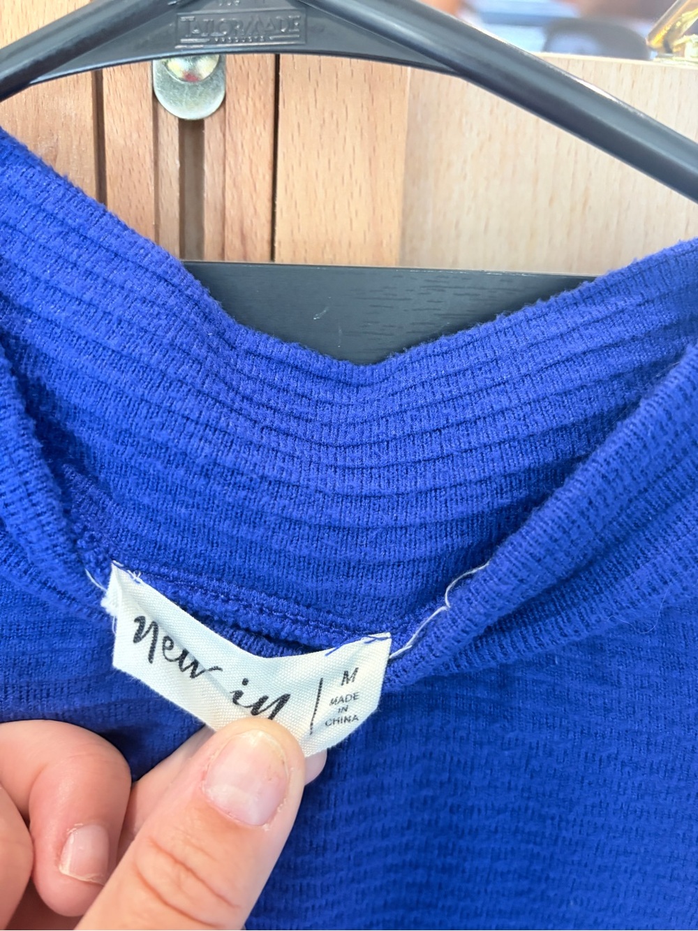Royal Blue Women's Ribbed Long-Sleeve Top - Picture 2 of 2